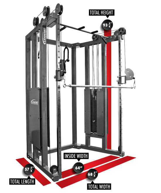 953 Functional Trainer Dimensions
